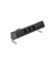 Biurkowy zestaw gniazd 3x250V typ E + ładowarka USB A-C+ plakietka 2xRJ45 kabel czarny Simon480 48430E30BK00000-44