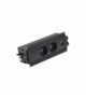 Mediaport Indesk 2x250V typ E + ładowarka USB A-C szybkozłącza czarny Simon480 48510E20B000000-44