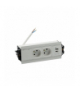 Mediaport Indesk 2x250V typ E + ładowarka USB A-C kabel aluminium biały Simon480 48530E20B000000-30