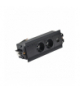 Mediaport Indesk 2x250V typ E + ładowarka USB A-C kabel czarny Simon480 48530E20B000000-44