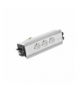 Mediaport Indesk 3x250V typ E+ plakietka 2xRJ45 kabel aluminium biały Simon480 48530E300K00000-30