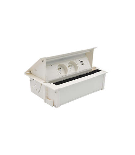 Mediaport Cover 2x250V typ E + ładowarka USB A-C biały Simon480 48730E20B000000-33