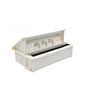 Mediaport Cover 3x250V typ E + gniazdo 2xRJ45 kabel biały Simon480 48730E300K00000-33