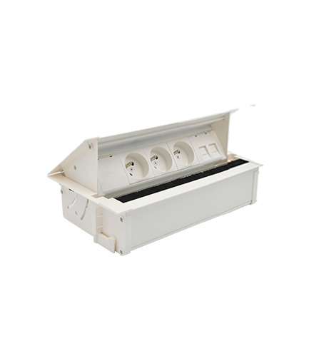 Mediaport Cover 3x250V typ E + gniazdo 2xRJ45 kabel biały Simon480 48730E300K00000-33