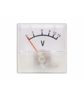 Miernik analogowy voltomierz kwadratowy mini 15V LXM127