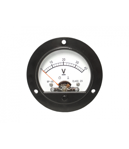 Miernik analogowy voltomierz okrągły 40V LXM135