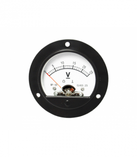 Miernik analogowy voltomierz okrągły 25V LXM133