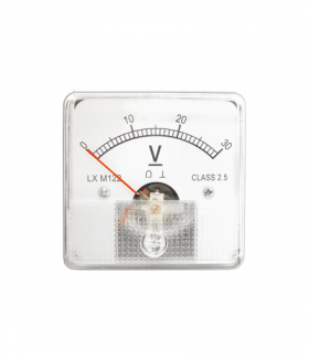 Miernik analogowy voltomierz kwadratowy 30V LXM122