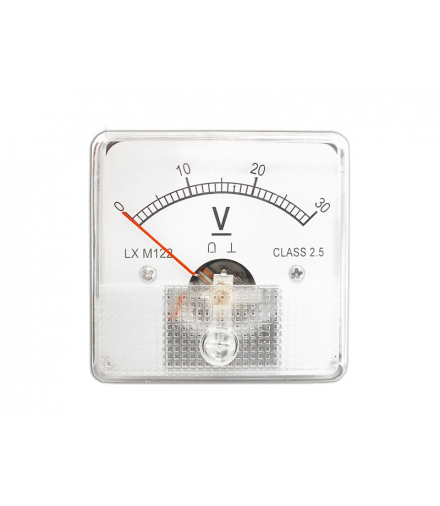 Miernik analogowy voltomierz kwadratowy 30V LXM122