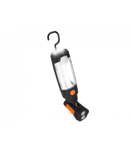 Lampa warsztatowa profesjonalna TS-1108 z akumulatorem, 3.7V/2000mAh, COB 3W+6LED z ładowarką sieciową i samochodową. LXTS1108