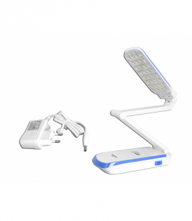 Lampka biurkowa 32-LED TS-56 z akum.2000mAh składana niebieska LXTS56N