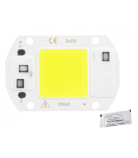 Dioda LED COB 20 W, 230 V (zimna) + pasta silver. LXLED20Z230