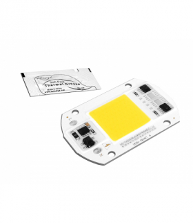 Dioda LED COB 20 W, 230 V (ciepła) + pasta silver. LXLED20C230