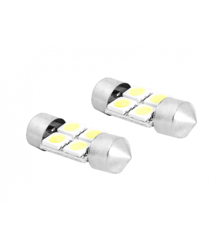 Żarówka LED 31mm, 4x5050, 12V, barwa światła biała zimna LTC SA33