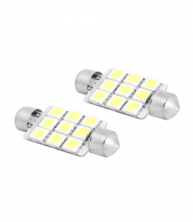 Żarówka LED 41mm, 9x5050, 12V, barwa światła biała zimna LTC SA41