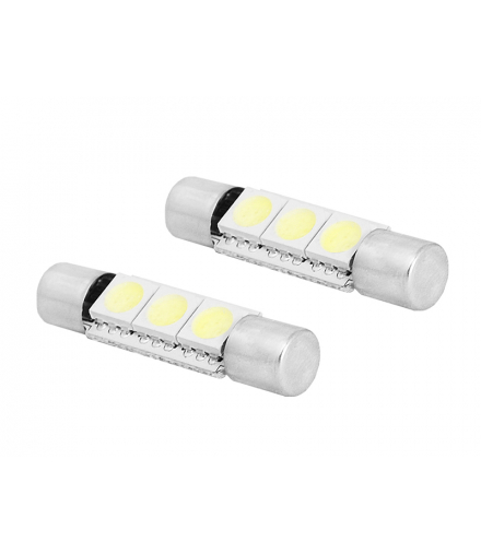 Żarówka LED 31mm, 3x5050, 12V, barwa światła biała zimna LTC SA43