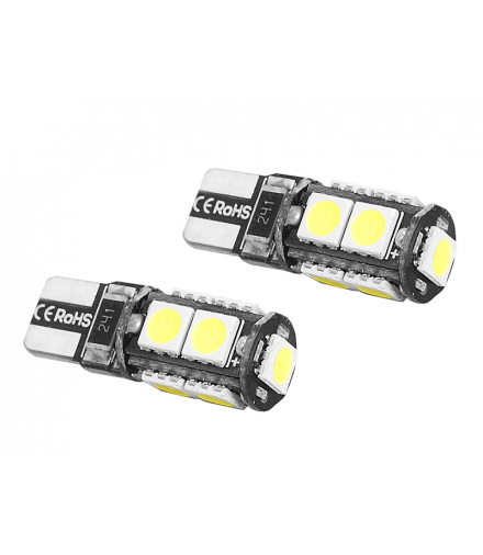 Żarówka LED CANBUS T10, 9x5050, 12V, barwa światła biała zimna LTC SA47