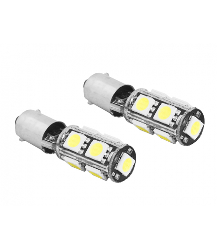 Żarówka LED CANBUS BA9S 9x5050, 12V, barwa światła biała zimna LTC SA48