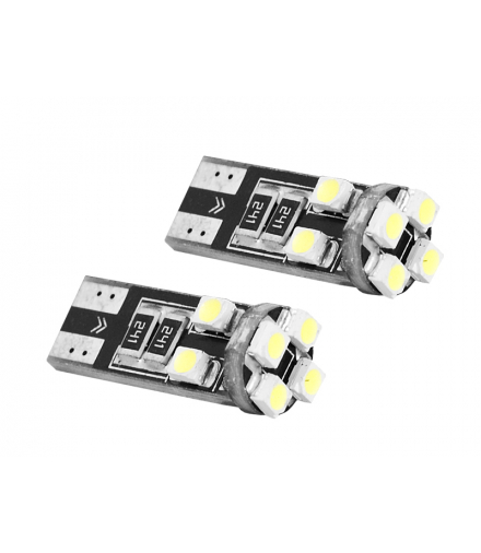 Żarówka LED CANBUS T10, 8x2835, 12V, barwa światła biała zimna LTC SA50