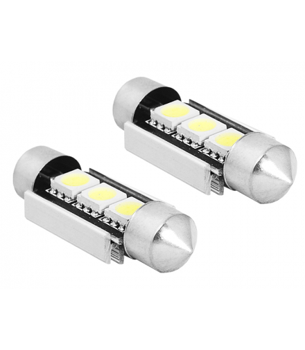Żarówka LED CANBUS 36mm, 3x5050, 12V, barwa światła biała zimna LTC SA51