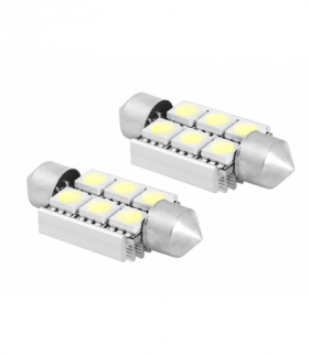 Żarówka LED CANBUS 36mm, 6x5050, 12V, barwa światła biała zimna LTC SA54