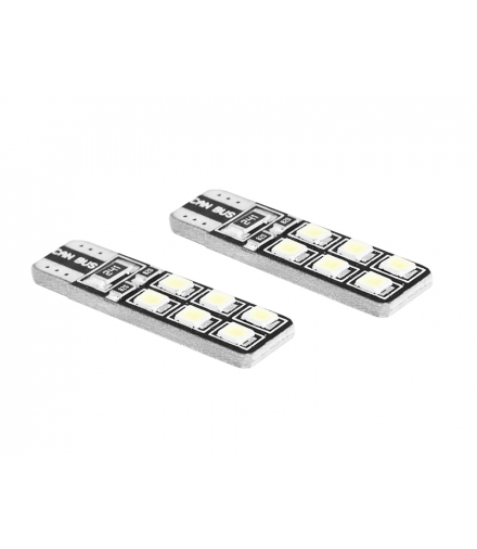 Żarówka LED CANBUS T10, 12x2835, 12V, barwa światła biała zimna LTC SA58