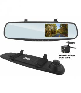 Wideorejestrator samochodowy DVR w lusterku , Full HD, LCD 4.3" + kamera cofania LTC DVR203