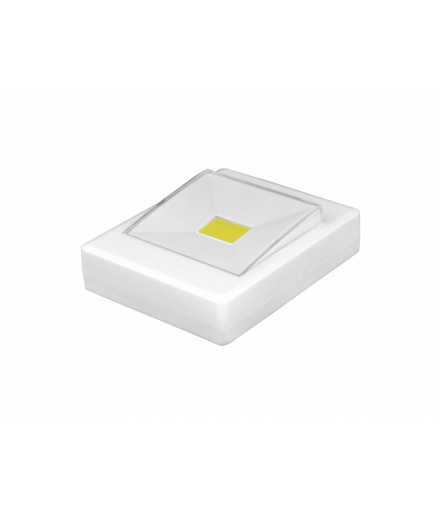 Lampka ścienna włącznik LED COB 1W bat.3xAAA + magnes/naklejka LTC LL73