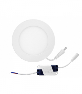 Panel sufitowy LED 6W Naturalny b. podtynkowy obudowa biała okrągła. LXLD151N