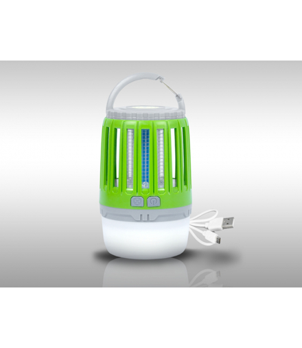 Lampa kempingowa LED + lampa owadobójcza mosquito killer UV, LED + COB, 3 x AAA lub akumulator 18650 + ładowanie USB LTC LL90