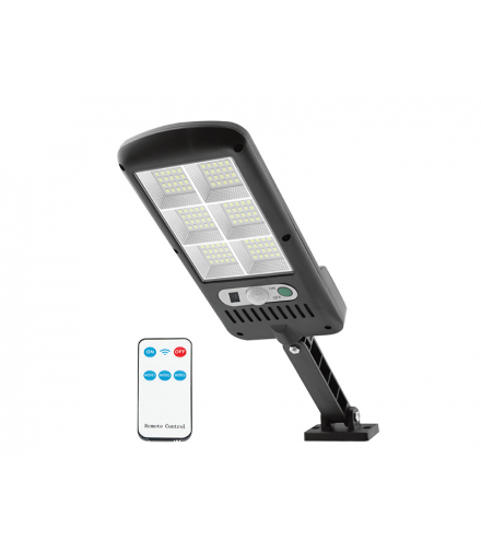 Lampa solarna 120 x LED SMD 24 W, 1800 lm, czujnik ruchu i zmierzchu, akumulator 1800 mAh, pilot LTC LL116