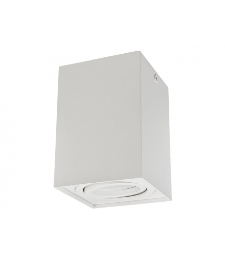 Punktowa oprawa natynkowa halogenowa GU10 MCE426 W, kolor biały, 80 x 80 x 115 mm, kwadratowa, aluminiowa. MCE426W
