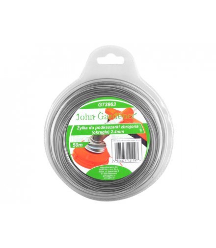 Żyłka podkaszarki zbrojona (okrągła) 2,4 mm x 50 m. LXG73963
