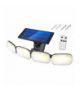 Lampa ścienna solarna , ABS, 8*COB, czujnik ruchu, wodoodporna + pilot LTC LL156