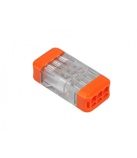 Szybkozłączka elektryczna PRZELOTOWA 3x3 0,08-4mm 32A/250V LXZE72