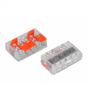 Szybkozłączka elektryczna 5P 0,5-4mm 32A/250V transparentna LXZE78