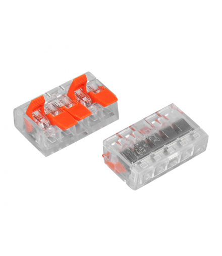 Szybkozłączka elektryczna 5P 0,5-4mm 32A/250V transparentna LXZE78