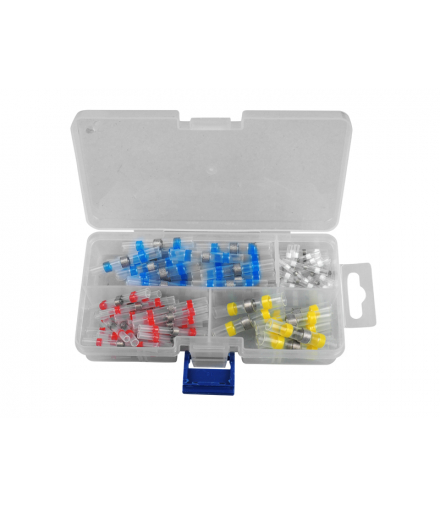 Zestaw szybkozłączy z cyną przelotowy BOX 100szt. 0,25-6mm LXZE75