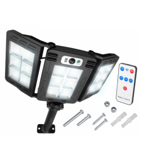 Lampa solarna W785-6 18x25 LED SMD ,czujnk ruchu i zmierzchu,pilot, regulowana LXW7856