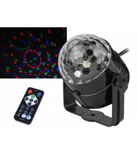 PROJEKTOR DYSKOTEKOWY KULA DISCO REFLEKTOR LED RGB LXM250