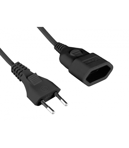 Przedłużacz sieciowy 1 gniazdo 1,5m płaskie, czarny LXPPS116