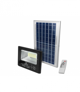 Naświetlacz LED 25W 6000K IP66 z panelem solarnym, pilot LXBJ25W