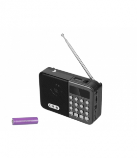 Radio przenośne MK-066U wyświetlacz, USB, MicroSD, AUX, akumulator 18650, kablem Micro USB LXMK066U