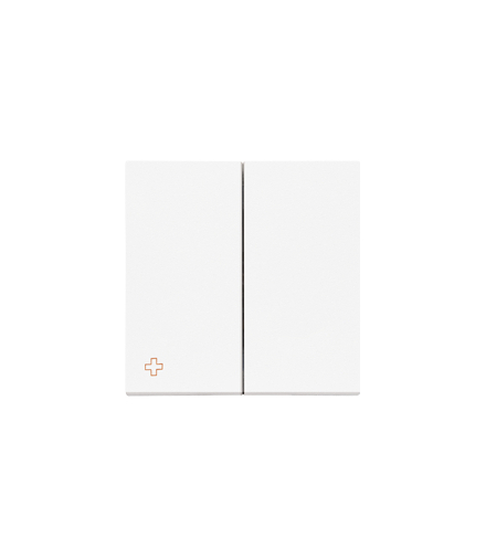 Klawisz podwójny do SW62WM, SW72M Antybakteryjny Biały mat Simon55 TKW6/2/X/AB111