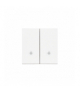 Klawisz podwójny z piktogramami krzyżowymi do SW72M, SW62WM Biały mat Simon55 TKW7/2/111