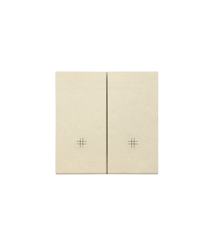 Klawisz podwójny z piktogramami krzyżowymi do SW72M, SW62WM Szampański mat Simon55 TKW7/2/144