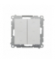 Klawisz podwójny do łącznika i przycisku roletowego podwójnego SZP2M, SZW2M Aluminium mat Simon55 TKZW2/143
