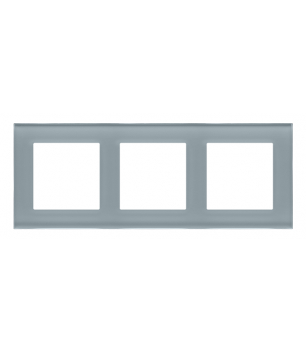 Ramka 3-krotna Nature Szkło mrożone szare Simon55 TRN3/176