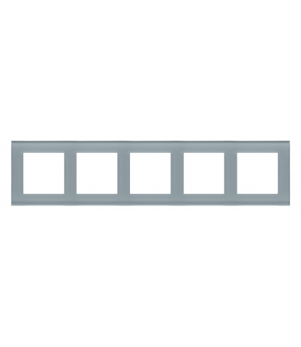 Ramka 5-krotna Nature Szkło mrożone szare Simon55 TRN5/176