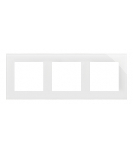 Ramka 3-krotna Nature Szkło classic białe Simon55 TRN3/181